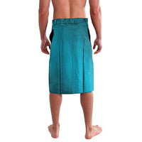 Dark Cyan Gradient Polynesia Lavalava Hawaiian Tribal Hammerhead Shark Tattoo