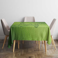 Green Gradient Polynesia Tablecloth Hawaiian Tribal Hammerhead Shark Tattoo
