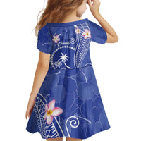 FSM Chuuk Constitution Day Family Matching Off The Shoulder Long Sleeve Dress and Hawaiian Shirt Frangipani Flowers Polynesian Curves Style LT14 - Polynesian Pride