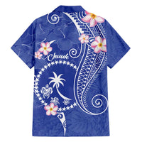 FSM Chuuk Constitution Day Family Matching Short Sleeve Bodycon Dress and Hawaiian Shirt Frangipani Flowers Polynesian Curves Style LT14 - Polynesian Pride