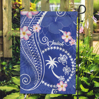FSM Chuuk Constitution Day Garden Flag Frangipani Flowers Polynesian Curves Style