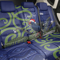 Personalized New Zealand Pukeko Christmas Back Car Seat Cover Meri Kirihimete Taniko Ponga Koru Blue - Polynesian Pride