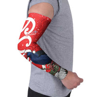 Personalized New Zealand Pukeko Christmas Arm Sleeves Meri Kirihimete Taniko Ponga Koru Red - Polynesian Pride