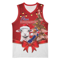 Personalized New Zealand Sheep Christmas Basketball Jersey Hipi Meri Kirihimete Silver Fern Xmas Tree - Polynesian Pride