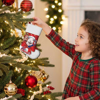 Personalized New Zealand Sheep Christmas Stocking Hipi Meri Kirihimete Silver Fern Xmas Tree - Polynesian Pride