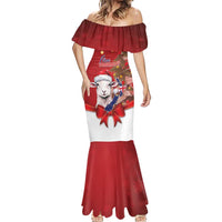 Personalized New Zealand Sheep Christmas Mermaid Dress Hipi Meri Kirihimete Silver Fern Xmas Tree - Polynesian Pride