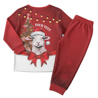 Personalized New Zealand Sheep Christmas Pajama Set Hipi Meri Kirihimete Silver Fern Xmas Tree - Polynesian Pride