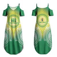 Cook Islands 682 Family Matching Summer Maxi Dress and Hawaiian Shirt Kuki 'Airani Area Code Proud