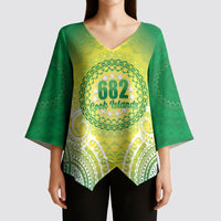 Cook Islands 682 Kimono Sleeve Blouse Kuki 'Airani Area Code Proud