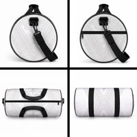 Peniamina Gospel Day Niue Duffle Bag Cross Dove Hiapo Pattern White