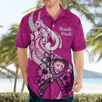 Polynesia Breast Cancer Awareness Hawaiian Shirt Think Pink Polynesian Ribbon White Version LT14 - Polynesian Pride