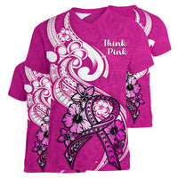 polynesia-breast-cancer-awareness-women-v-neck-t-shirt-think-pink-polynesian-ribbon-white-version