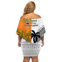 fiji-and-australia-rugby-off-shoulder-short-dress-2023-world-cup-aboriginal-mix-tapa-pattern