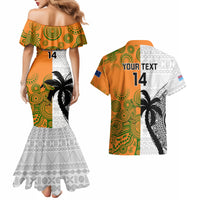 Custom Fiji And Australia Rugby Couples Matching Mermaid Dress and Hawaiian Shirt 2023 World Cup Aboriginal Mix Tapa Pattern LT14 - Polynesian Pride