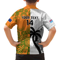 Custom Fiji And Australia Rugby Kid Hawaiian Shirt 2023 World Cup Aboriginal Mix Tapa Pattern LT14 - Polynesian Pride