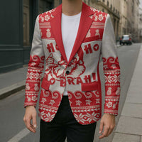 Red Mele Kalikimaka Hawaii Blazer Funny Ho Ho Ho Santa Shaka - Polynesian Pride