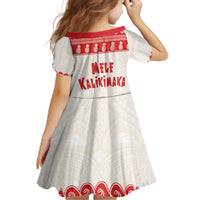 Red Mele Kalikimaka Hawaii Family Matching Off The Shoulder Long Sleeve Dress and Hawaiian Shirt Funny Ho Ho Ho Santa Shaka - Polynesian Pride