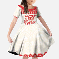 Red Mele Kalikimaka Hawaii Family Matching Puletasi and Hawaiian Shirt Funny Ho Ho Ho Santa Shaka - Polynesian Pride