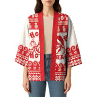 Red Mele Kalikimaka Hawaii Kimono Funny Ho Ho Ho Santa Shaka - Polynesian Pride
