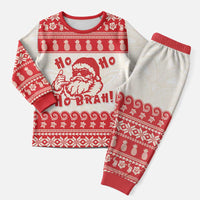 Red Mele Kalikimaka Hawaii Christmas Pajama Set Funny Ho Ho Ho Santa Shaka - Polynesian Pride