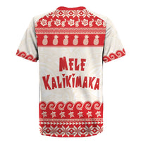 Red Mele Kalikimaka Hawaii Rugby Jersey Funny Ho Ho Ho Santa Shaka LT14 - Polynesian Pride