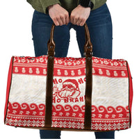 Red Mele Kalikimaka Hawaii Travel Bag Funny Ho Ho Ho Santa Shaka - Polynesian Pride