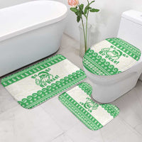 Green Mele Kalikimaka Hawaii Bathroom Set Funny Ho Ho Ho Santa Shaka - Polynesian Pride