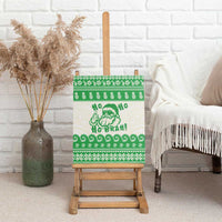 Green Mele Kalikimaka Hawaii Canvas Wall Art Funny Ho Ho Ho Santa Shaka - Polynesian Pride
