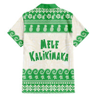 Green Mele Kalikimaka Hawaii Family Matching Puletasi and Hawaiian Shirt Funny Ho Ho Ho Santa Shaka LT14 - Polynesian Pride