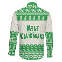 Green Mele Kalikimaka Hawaii Family Matching Puletasi and Hawaiian Shirt Funny Ho Ho Ho Santa Shaka LT14 - Polynesian Pride
