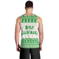 Green Mele Kalikimaka Hawaii Men Tank Top Funny Ho Ho Ho Santa Shaka - Polynesian Pride
