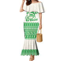 Green Mele Kalikimaka Hawaii Mermaid Dress Funny Ho Ho Ho Santa Shaka - Polynesian Pride