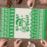 Green Mele Kalikimaka Hawaii Puzzle Funny Ho Ho Ho Santa Shaka - Polynesian Pride