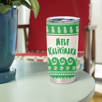 Green Mele Kalikimaka Hawaii Tumbler Cup Funny Ho Ho Ho Santa Shaka - Polynesian Pride