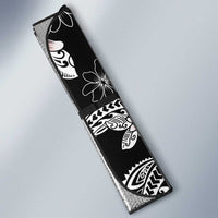 Black Palaka Hawaii Leis Auto Sun Shade Hawaiian-plaid Elegant Tropical Vibes - Polynesian Pride