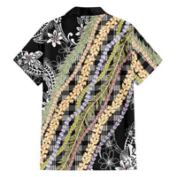 Black Palaka Hawaii Leis Family Matching Mermaid Dress and Hawaiian Shirt Hawaiian-plaid Elegant Tropical Vibes LT14 - Polynesian Pride