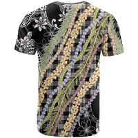 Black Palaka Hawaii Leis T Shirt Hawaiian-plaid Elegant Tropical Vibes LT14 - Polynesian Pride