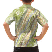 Green Palaka Hawaii Leis Family Matching Mermaid Dress and Hawaiian Shirt Hawaiian-plaid Elegant Tropical Vibes LT14 - Polynesian Pride