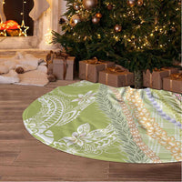 Green Palaka Hawaii Leis Tree Skirt Hawaiian-plaid Elegant Tropical Vibes - Polynesian Pride