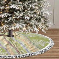 Green Palaka Hawaii Leis Tree Skirt Hawaiian-plaid Elegant Tropical Vibes - Polynesian Pride