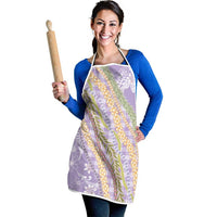 Purple Palaka Hawaii Leis Apron Hawaiian-plaid Elegant Tropical Vibes LT14 - Polynesian Pride