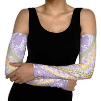 Purple Palaka Hawaii Leis Arm Sleeves Hawaiian-plaid Elegant Tropical Vibes LT14 - Polynesian Pride