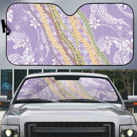 Purple Palaka Hawaii Leis Auto Sun Shade Hawaiian-plaid Elegant Tropical Vibes LT14 Purple - Polynesian Pride