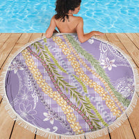 Purple Palaka Hawaii Leis Beach Blanket Hawaiian-plaid Elegant Tropical Vibes - Polynesian Pride