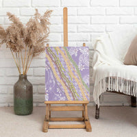 Purple Palaka Hawaii Leis Canvas Wall Art Hawaiian-plaid Elegant Tropical Vibes LT14 - Polynesian Pride