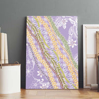 Purple Palaka Hawaii Leis Canvas Wall Art Hawaiian-plaid Elegant Tropical Vibes LT14 - Polynesian Pride