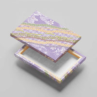 Purple Palaka Hawaii Leis Canvas Wall Art Hawaiian-plaid Elegant Tropical Vibes LT14 - Polynesian Pride
