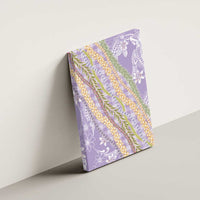 Purple Palaka Hawaii Leis Canvas Wall Art Hawaiian-plaid Elegant Tropical Vibes LT14 - Polynesian Pride