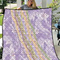 Purple Palaka Hawaii Leis Quilt Hawaiian-plaid Elegant Tropical Vibes LT14 Purple - Polynesian Pride