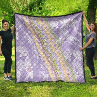 Purple Palaka Hawaii Leis Quilt Hawaiian-plaid Elegant Tropical Vibes LT14 - Polynesian Pride
